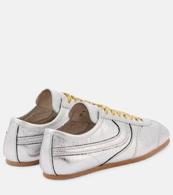 Sneakers aus Metallic-Leder in Silber - Dries Van Noten | Mytheresa 