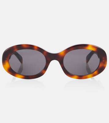 Triomphe 01 oval sunglasses in brown Celine Eyewear Mytheresa