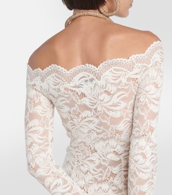 Off-Shoulder Lace Maxi Dress