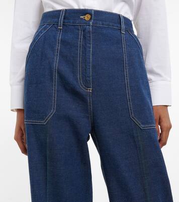 Hose GG aus Denim und Canvas in Blau - Gucci | Mytheresa