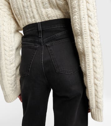 High-Rise Straight Jeans in Schwarz - Toteme | Mytheresa