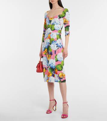 Floral cady midi dress | Dolce&Gabbana