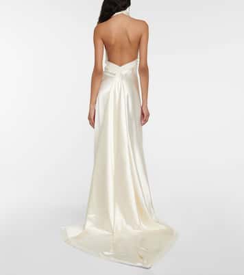 Bridal Sasha Silk Gown in White - Danielle Frankel | Mytheresa