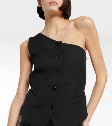 Asymmetric wool-blend vest | Acne Studios