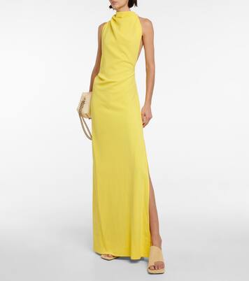 proenza schouler faye backless dress Proenza Schouler Faye Backless Dress In Matte Viscose Crepe