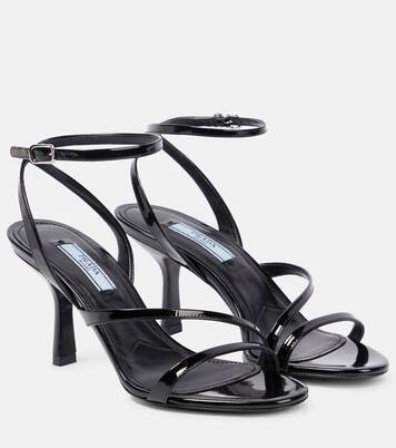 patent leather sandals prada