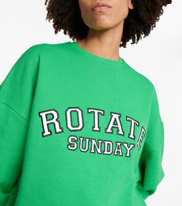 Iris logo cotton sweatshirt | Rotate Birger Christensen