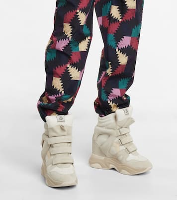 Balskee suede and leather wedge sneakers | Isabel Marant