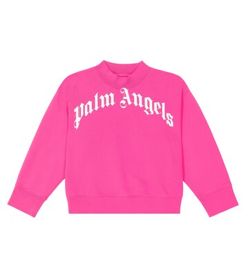 Sweat Shirt En Coton A Logo en Rose – Palm Angels Kids | Mytheresa
