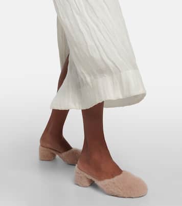 Clio shearling mules | Khaite