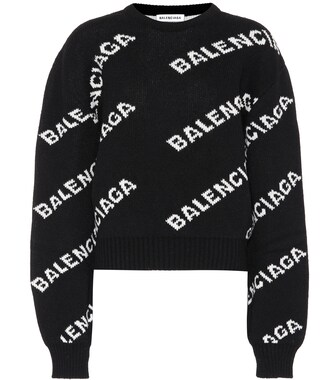 Balenciaga - Intarsia wool-blend sweater - mytheresa.com