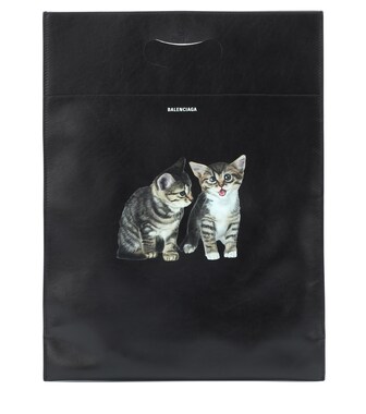 Balenciaga - Shopper Market Plastic S aus Leder - mytheresa.com