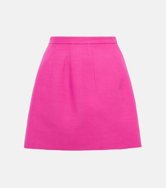 Valentino - Wool and silk crêpe miniskirt - mytheresa.com