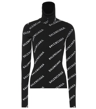 Balenciaga - Logo-printed sweater - mytheresa.com