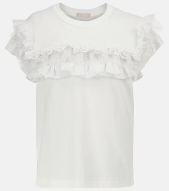 Alaïa - T-shirt à volants en coton - mytheresa.com