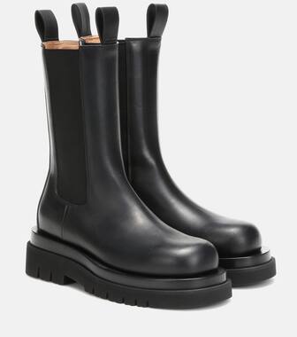 Bottega Veneta - Lug leather ankle boots - mytheresa.com