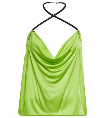 The Attico - Top Pauline mit Leder - mytheresa.com