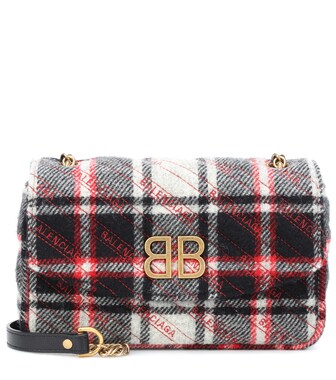 Balenciaga - Sac à bandoulière à carreaux Chain Round S - mytheresa.com