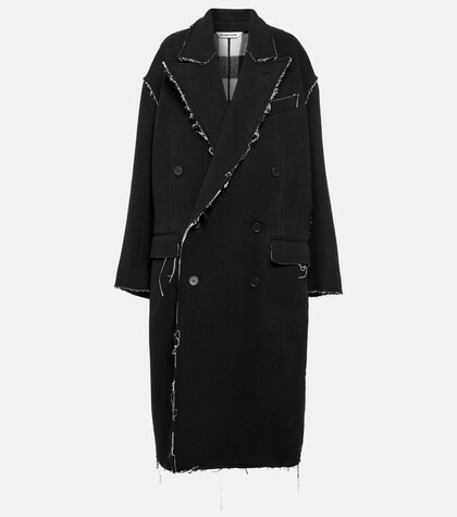 Balenciaga - Wool-blend coat with scarf 