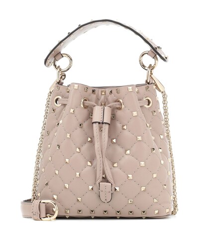 Valentino Garavani Candystud leather bucket bag
