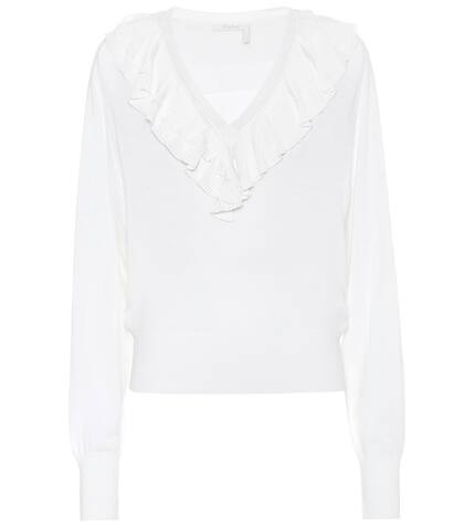 chloe cropped luxe pullover