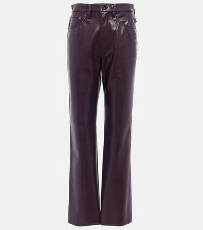 90s Pinch high-rise faux leather pants | Agolde