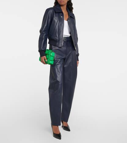 Belted wide-leg leather pants | Bottega Veneta