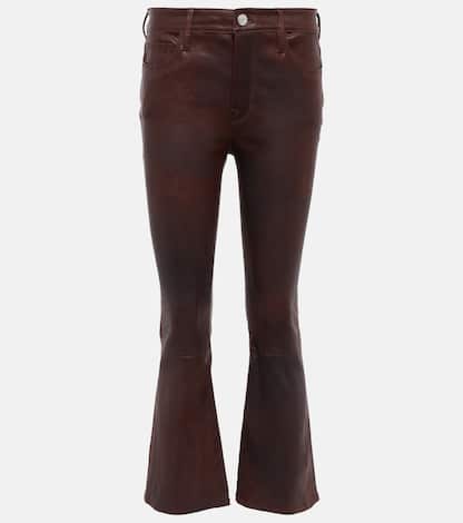 Le Crop Mini Boot leather pants | Frame