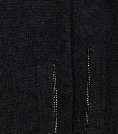 Embellished cashmere knit gloves | Brunello Cucinelli