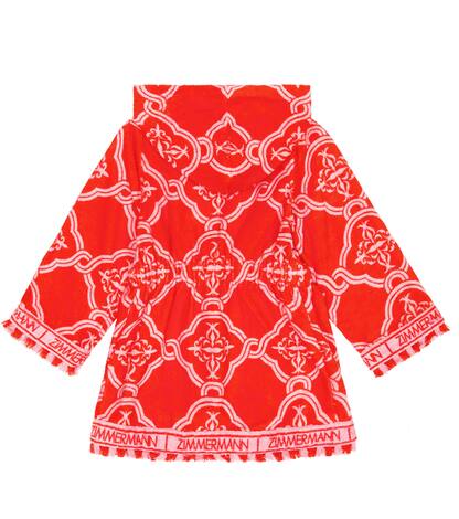 Anneke printed cotton terry robe | Zimmermann Kids