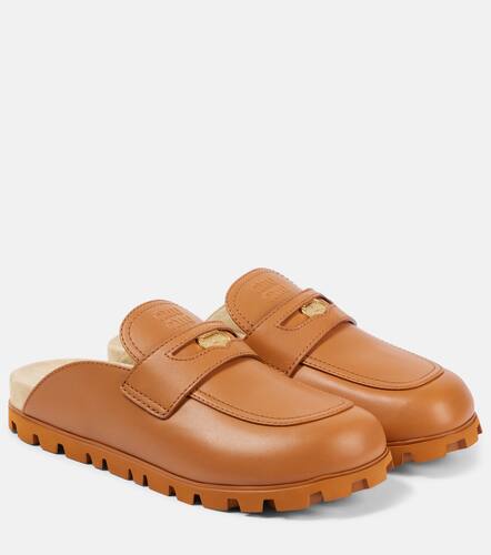 Miu Miu Logo leather mules - Miu Miu - Modalova