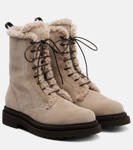 Bottines en daim et shearling - Brunello Cucinelli - Modalova