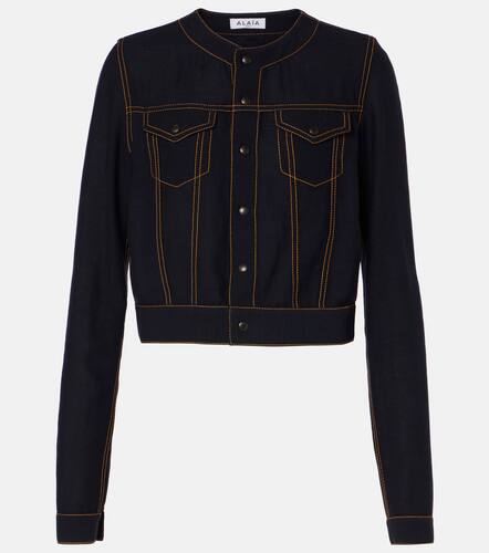 Alaa Fluid cropped wool-blend jacket - Alaia - Modalova