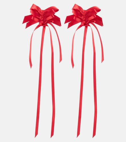 Rosette Bow satin earrings - Simone Rocha - Modalova
