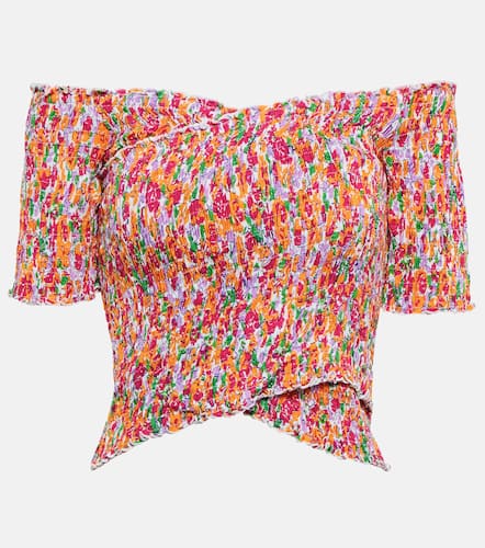 Floral off-shoulder crop top - Poupette St Barth - Modalova