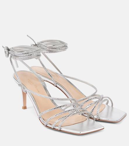 Embellished metallic leather sandals - Gianvito Rossi - Modalova