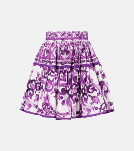 Majolica cotton poplin miniskirt - Dolce&Gabbana - Modalova