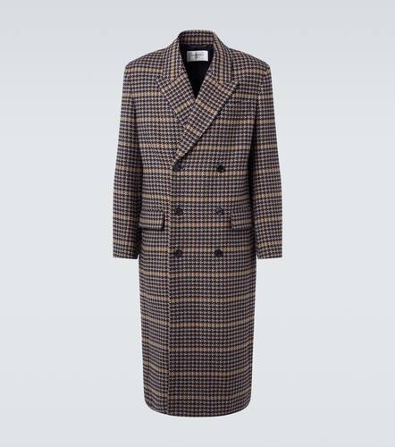 Houndstooth double-breasted wool overcoat - Saint Laurent - Modalova