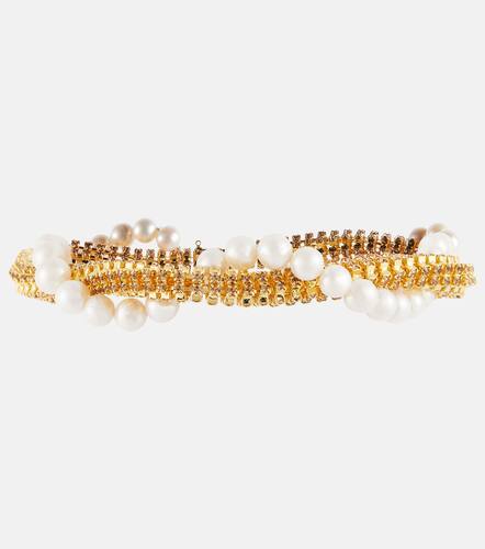 Crystal and faux pearl necklace - Magda Butrym - Modalova