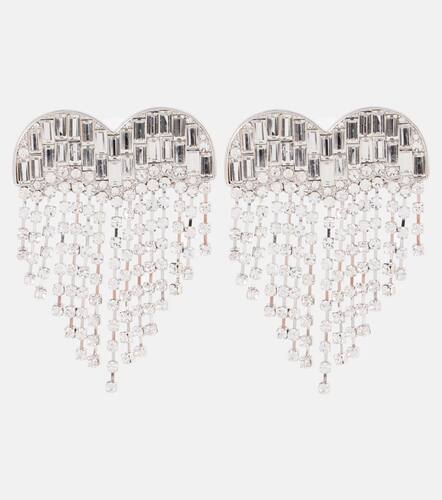 Heart crystal-embellished earrings - Self-Portrait - Modalova