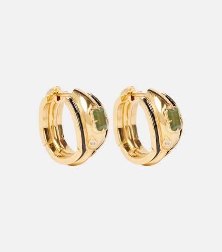 Snake sterling silver hoop earrings - Loewe - Modalova
