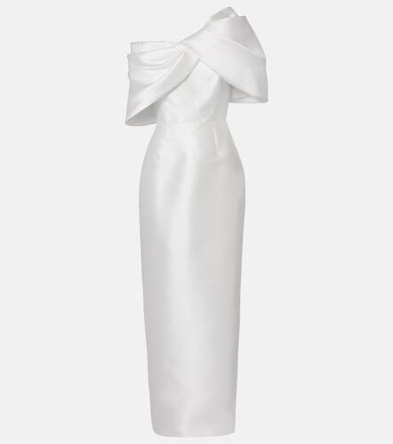 Bridal Davina asymmetric draped satin gown - Solace London - Modalova