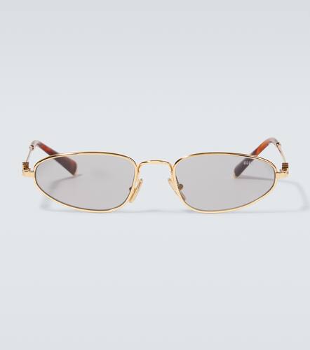 Logo oval sunglasses - Miu Miu - Modalova