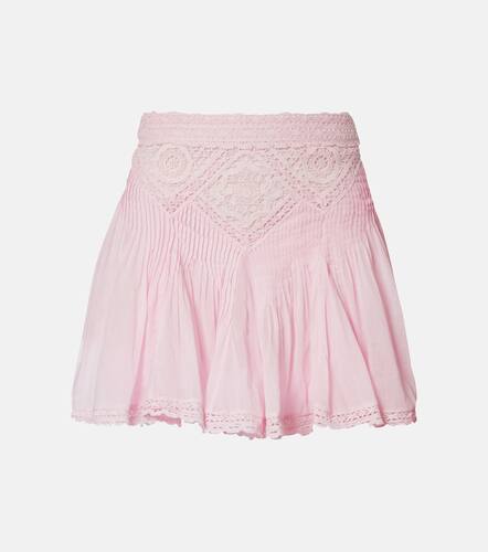 Lace-trimmed cotton miniskirt - Marant Etoile - Modalova