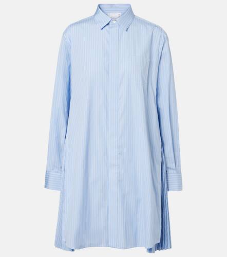 Striped cotton poplin shirt dress - Sacai - Modalova