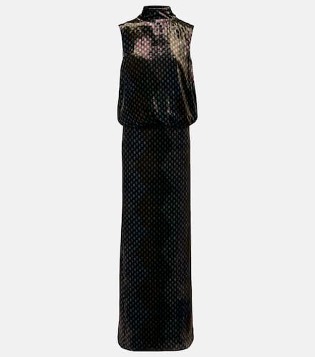 Printed satin maxi dress - Dries Van Noten - Modalova