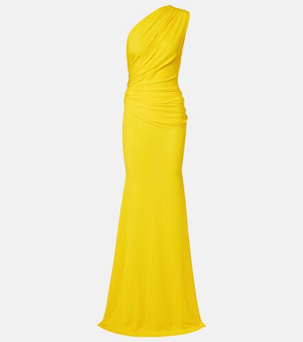 Draped one-shoulder crepe jersey gown - Alex Perry - Modalova