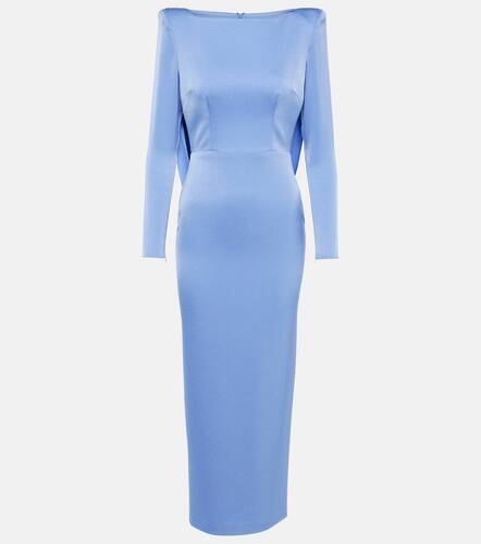 Draped crepe satin midi dress - Alex Perry - Modalova