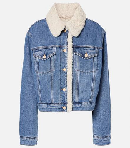 Teddy-trimmed denim jacket - 7 For All Mankind - Modalova
