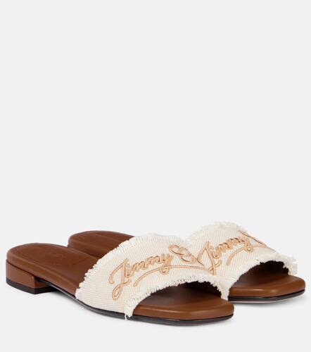 Joa embroidered canvas slides - Jimmy Choo - Modalova